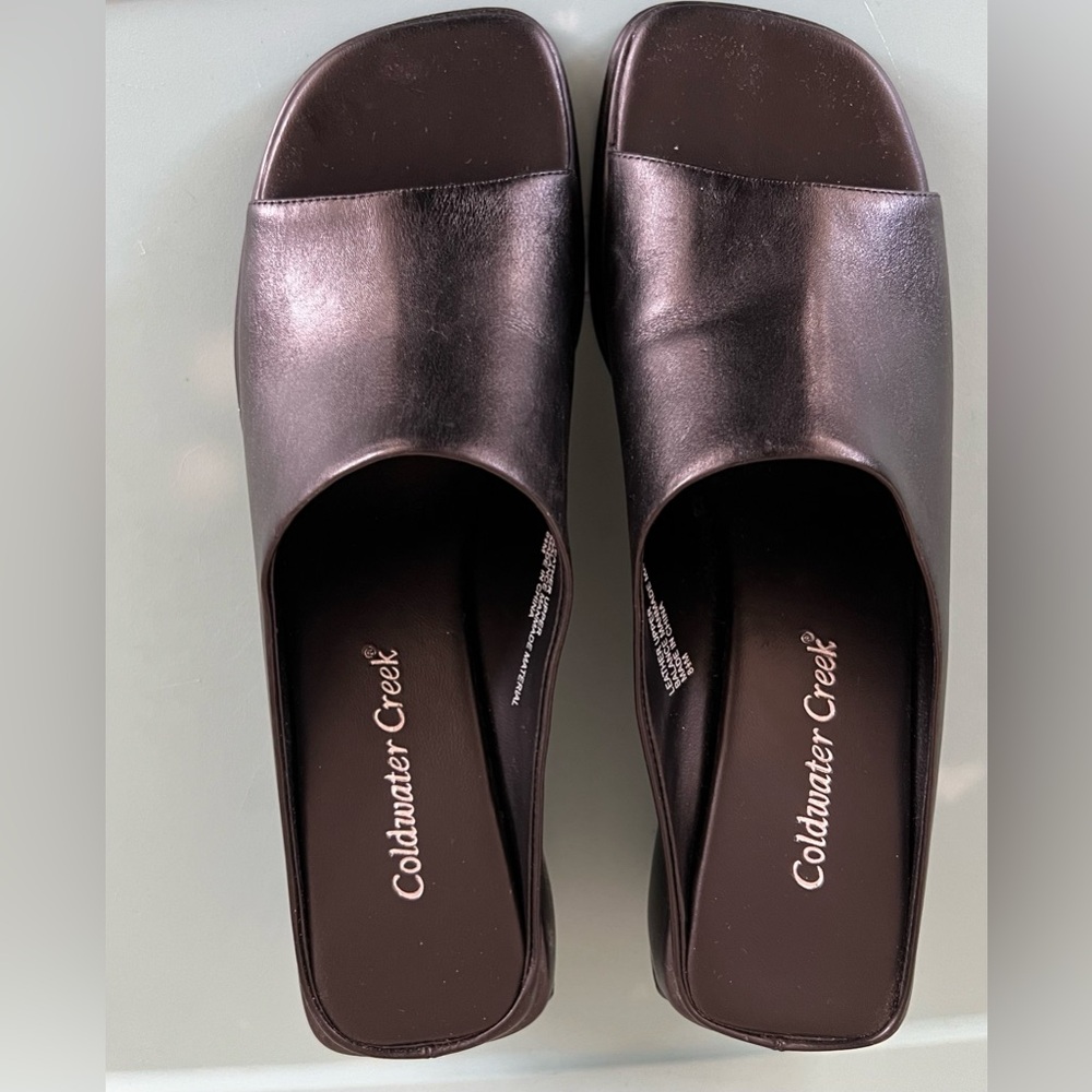 Coldwater Creek Women's Black Slide Sandles